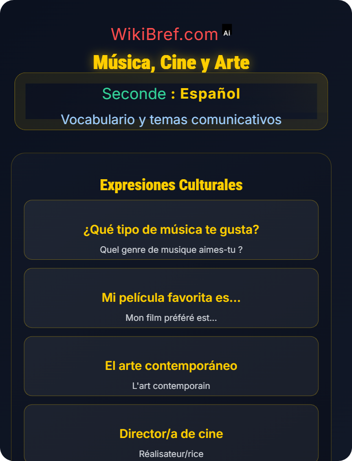 Música, cine y arte Cultura y sociedad hispanohablante