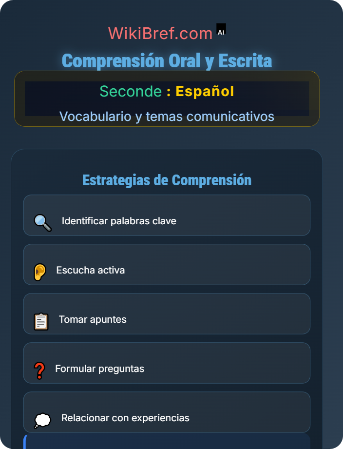 Comprensión oral y escrita Medios de comunicación y tecnología