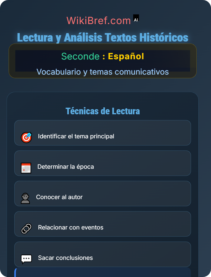Lectura y análisis de textos históricos Historia y acontecimientos