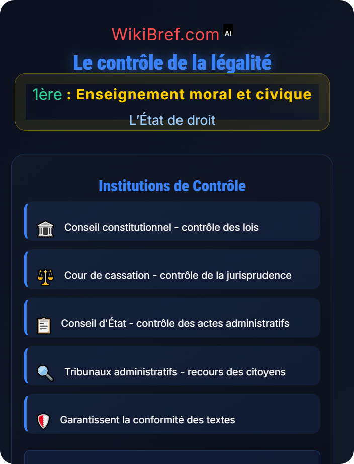 Le contrôle de la légalité Les principes de l’État de droit