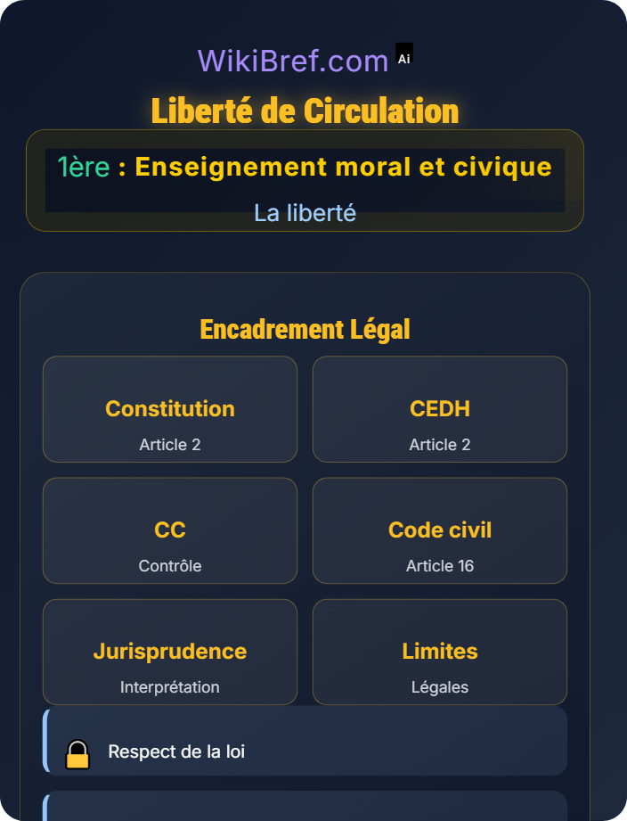 Liberté de circulation Les libertés fondamentales