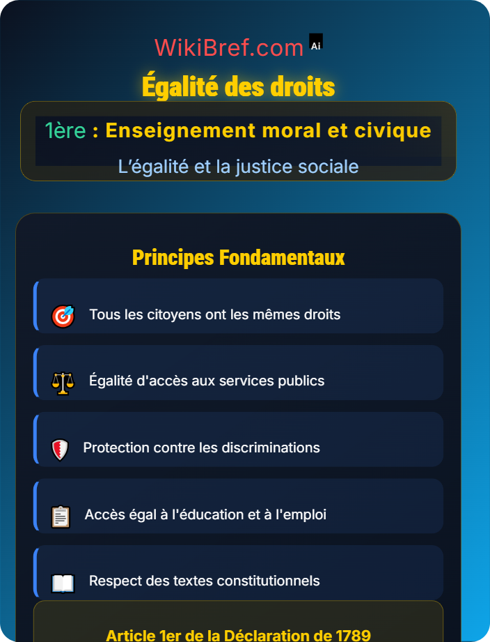 Égalité des droits Le principe d’égalité