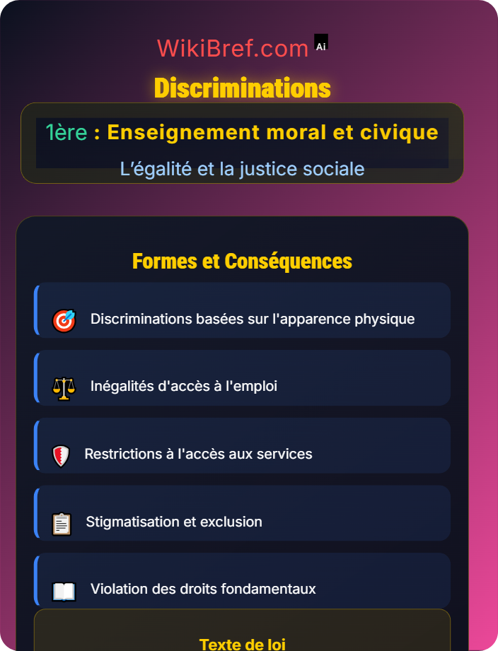 Discriminations Les inégalités