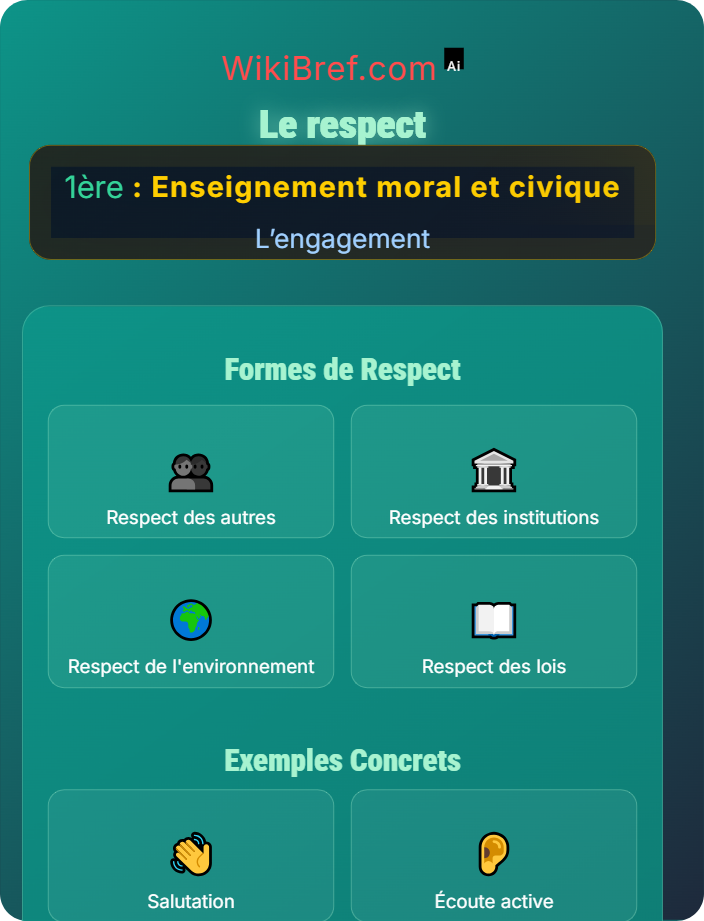 Le respect Les valeurs de l’engagement