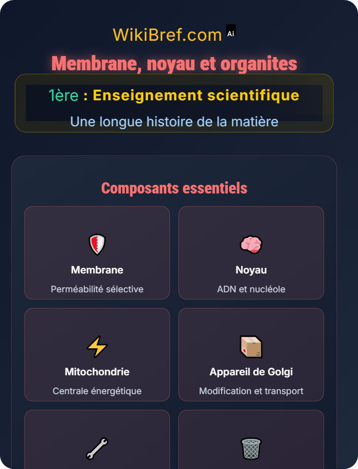 Membrane, noyau et organites Une structure complexe : la cellule vivante