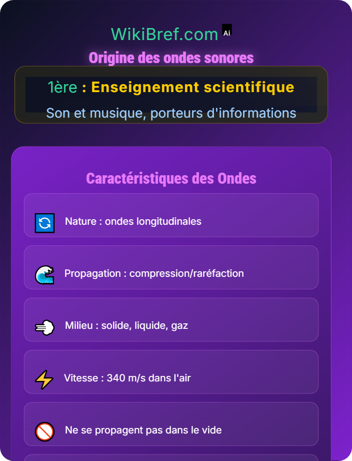 Origine des ondes sonores Le son, phénomène vibratoire