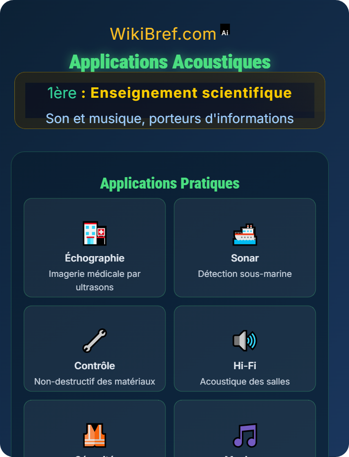 Applications acoustiques Le son, phénomène vibratoire