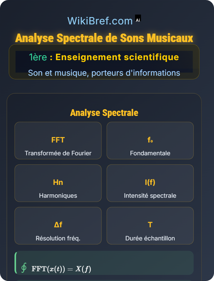 Analyse spectrale de sons musicaux La musique ou l'art de faire entendre les nombres