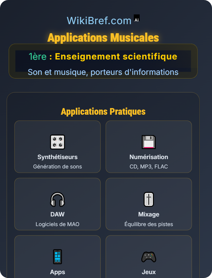 Applications musicales La musique ou l'art de faire entendre les nombres