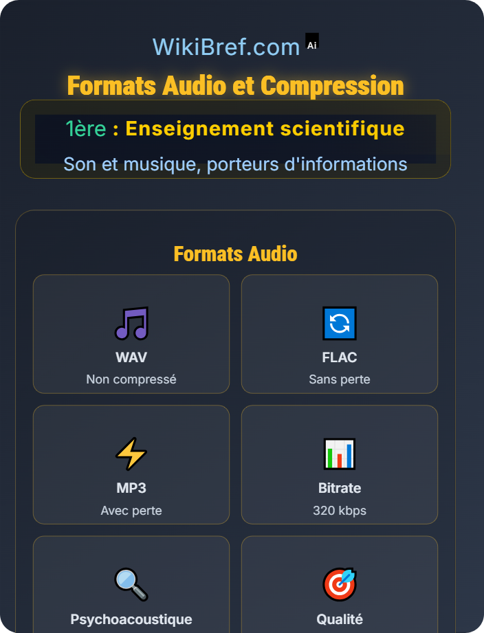 Formats audio et compression Le son comme information à coder