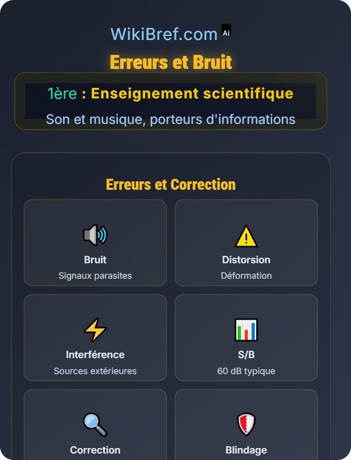 Erreurs et bruit Le son comme information à coder