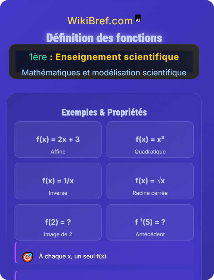 Définition des fonctions Fonctions affines et exponentielles