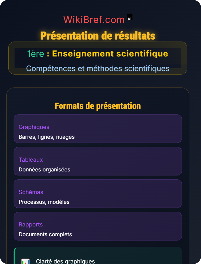 Présentation de résultats Communication scientifique