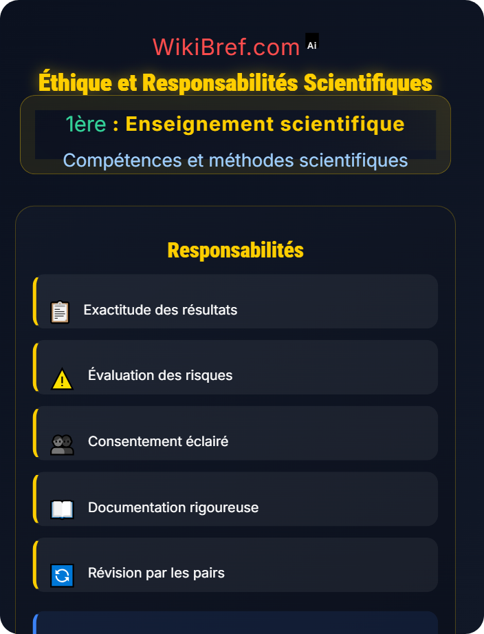 Éthique et responsabilités scientifiques Histoire et impacts des sciences