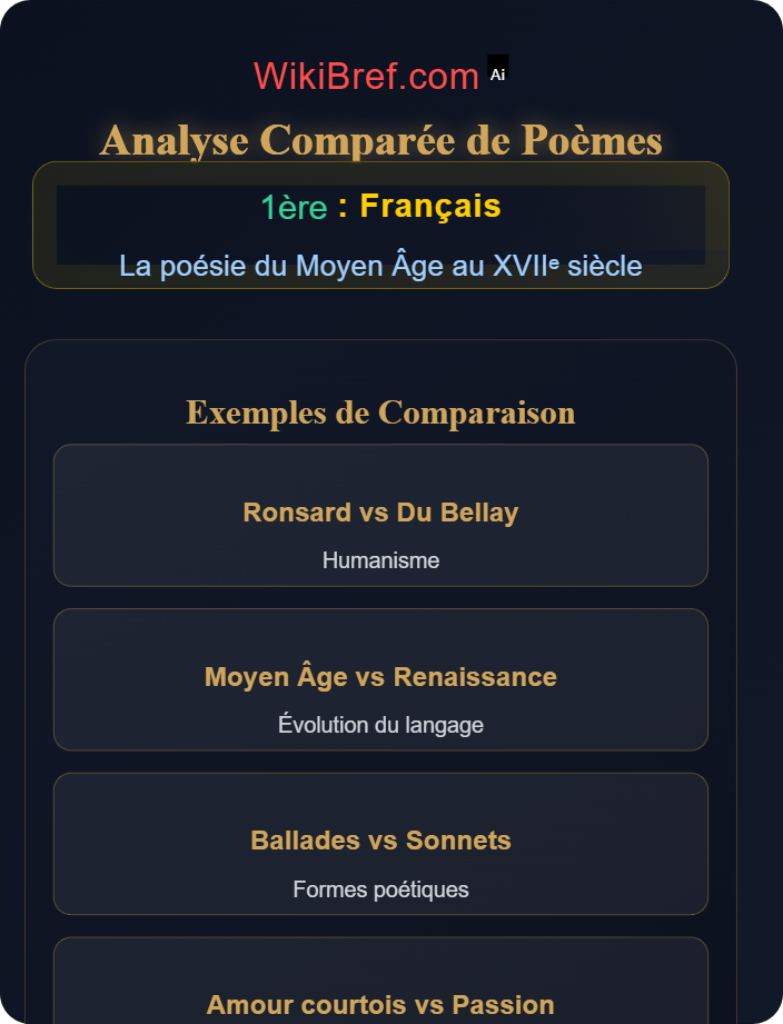 Analyse comparée de poèmes Étude de corpus poétiques