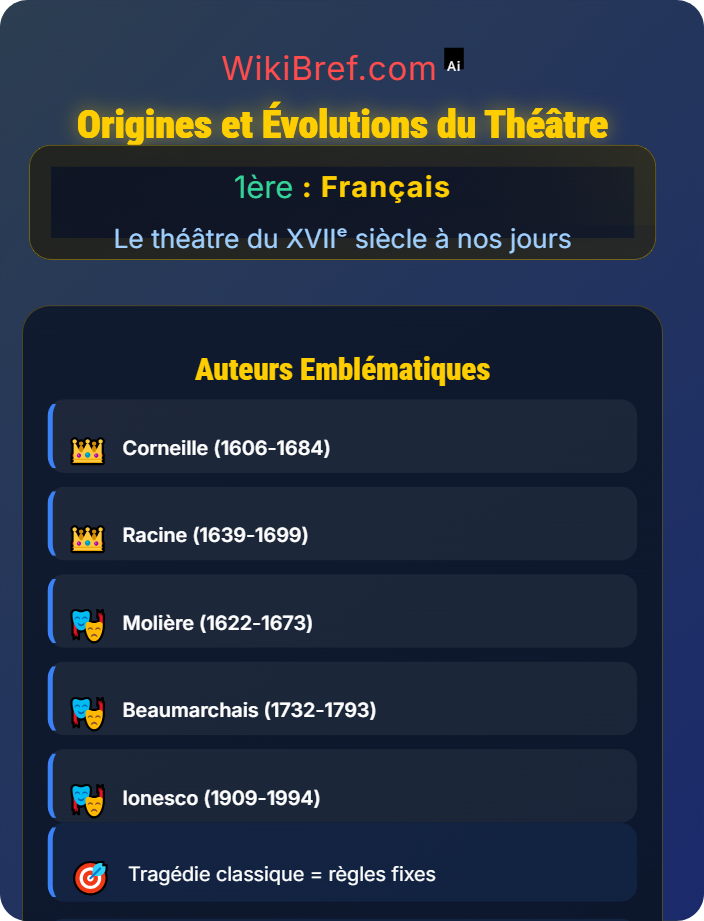 Origines et évolutions La comédie et la tragédie