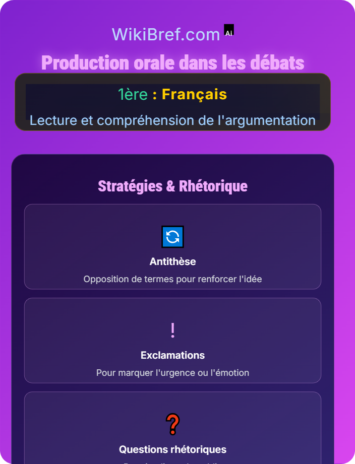 Production orale Débats et controverses