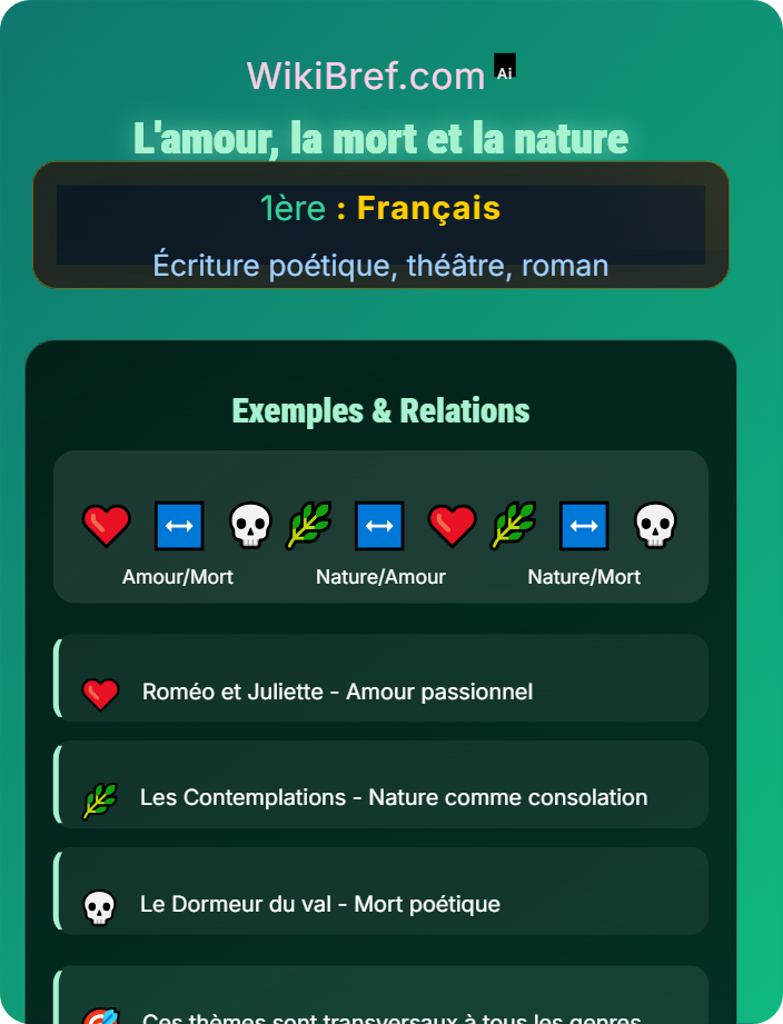 L’amour, la mort et la nature Approches comparatives