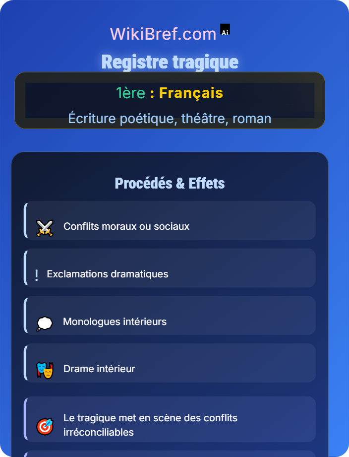 Registre tragique Voix et registres littéraires