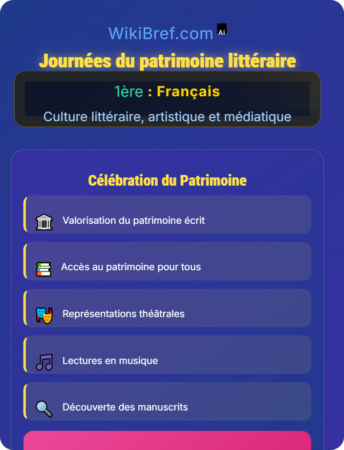Journées du patrimoine littéraire Événements littéraires et festivals
