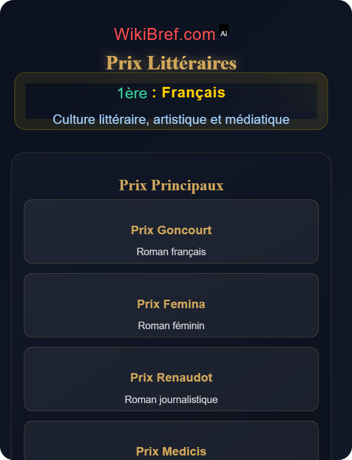Prix littéraires Événements littéraires et festivals