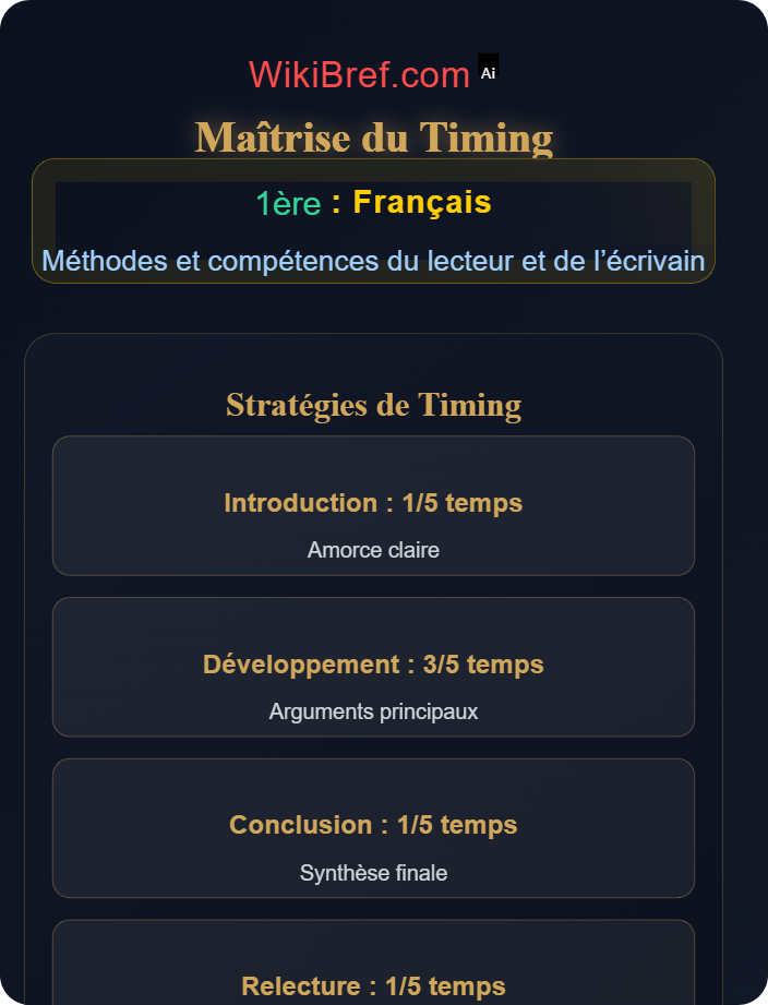Gestion du temps Évaluation orale