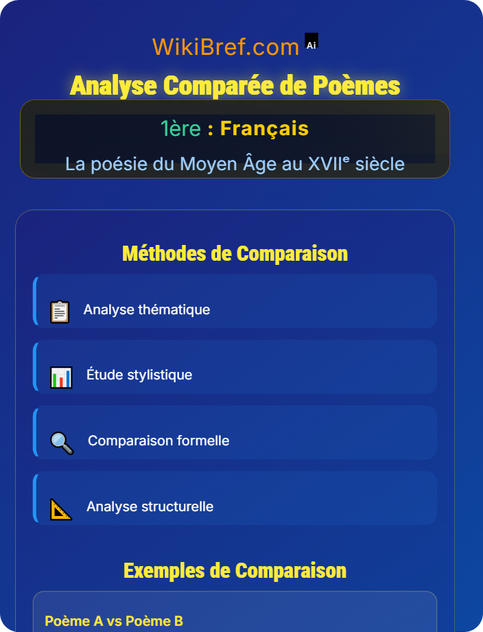 Analyse comparée de poèmes Étude de corpus poétiques