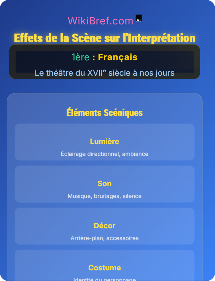 Effets de la scène sur l’interprétation Représentation et mise en scène