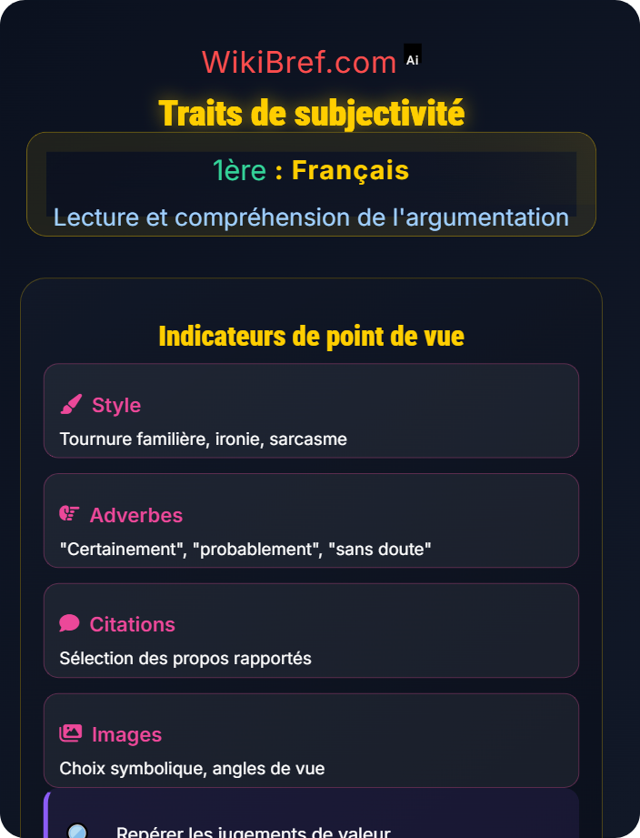 Traits de subjectivité La presse et les médias