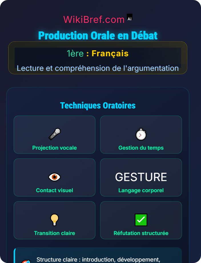 Production orale Débats et controverses