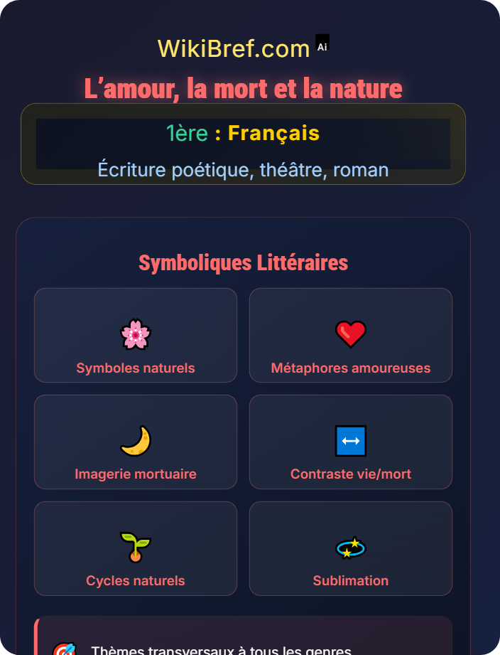 L’amour, la mort et la nature Approches comparatives