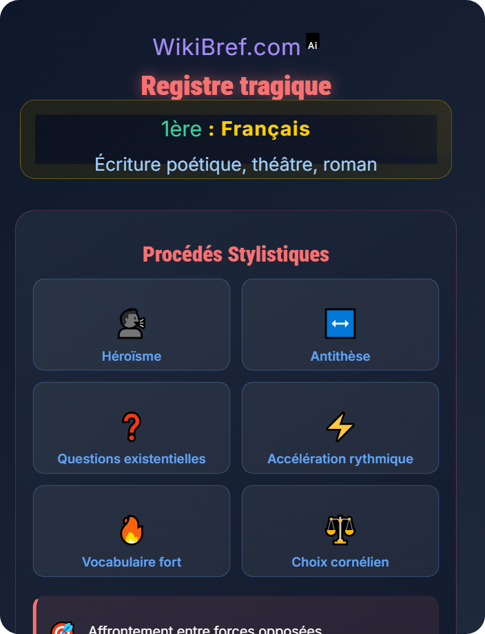 Registre tragique Voix et registres littéraires
