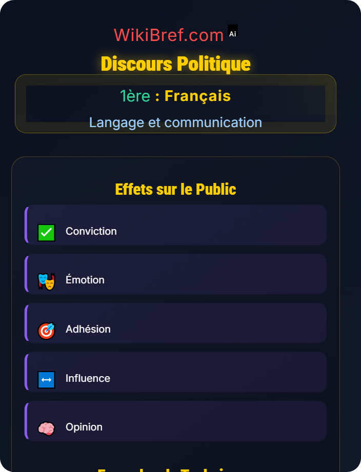 Discours politique La persuasion et l’influence