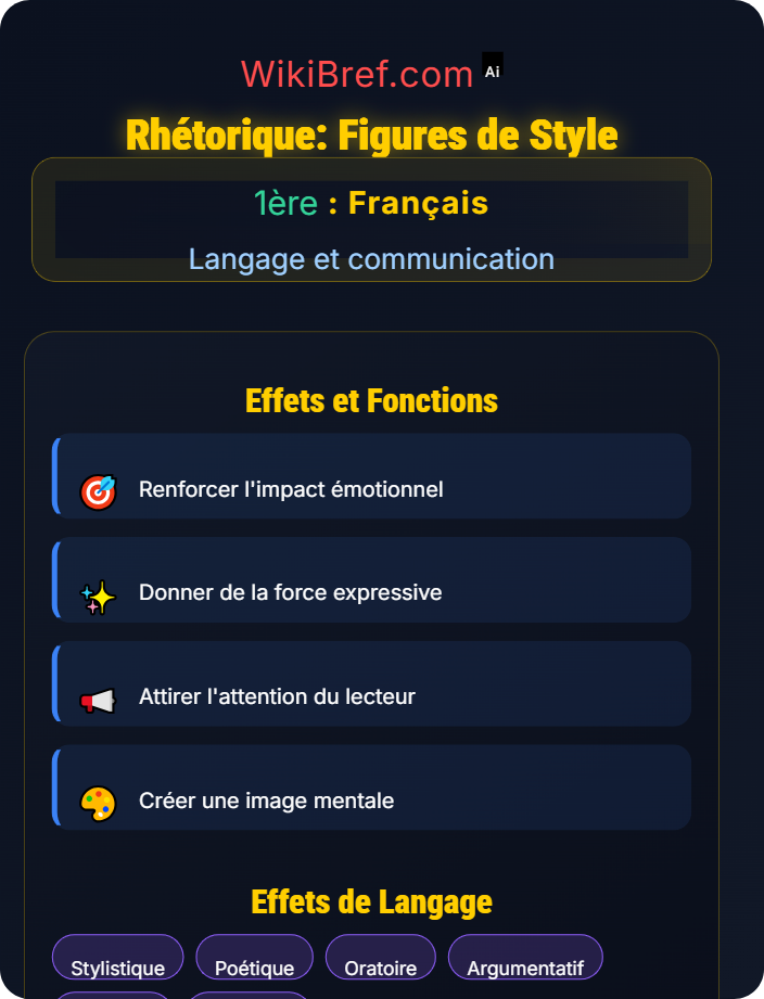 Rhétorique Les registres et styles