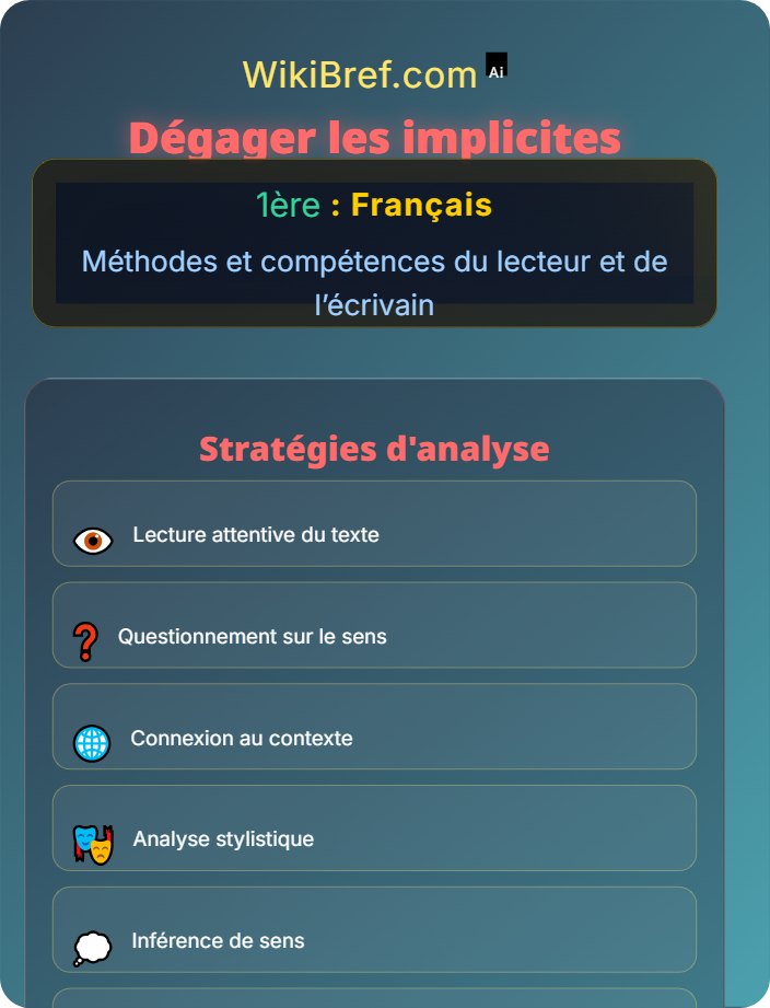 Dégager les implicites Lire et comprendre