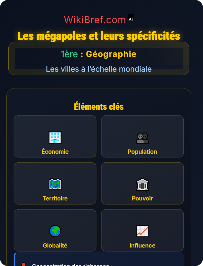 Les mégapoles et leurs spécificités Urbanisation et dynamiques urbaines
