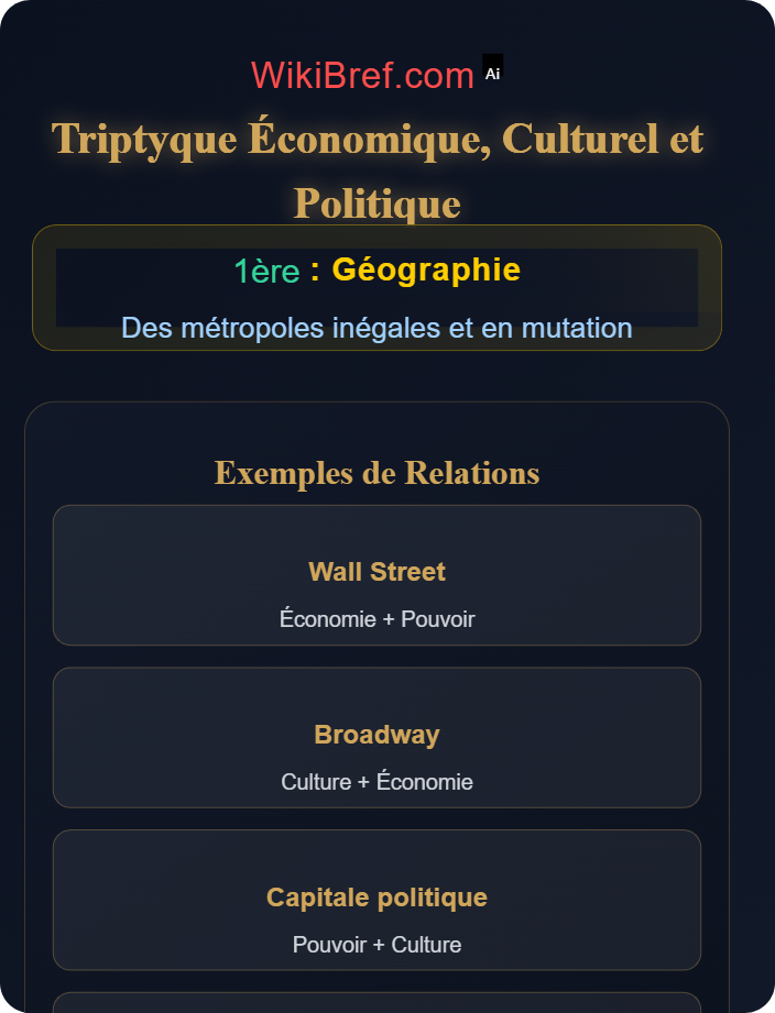 Économie, culture et pouvoir Hiérarchie des villes et attractivité