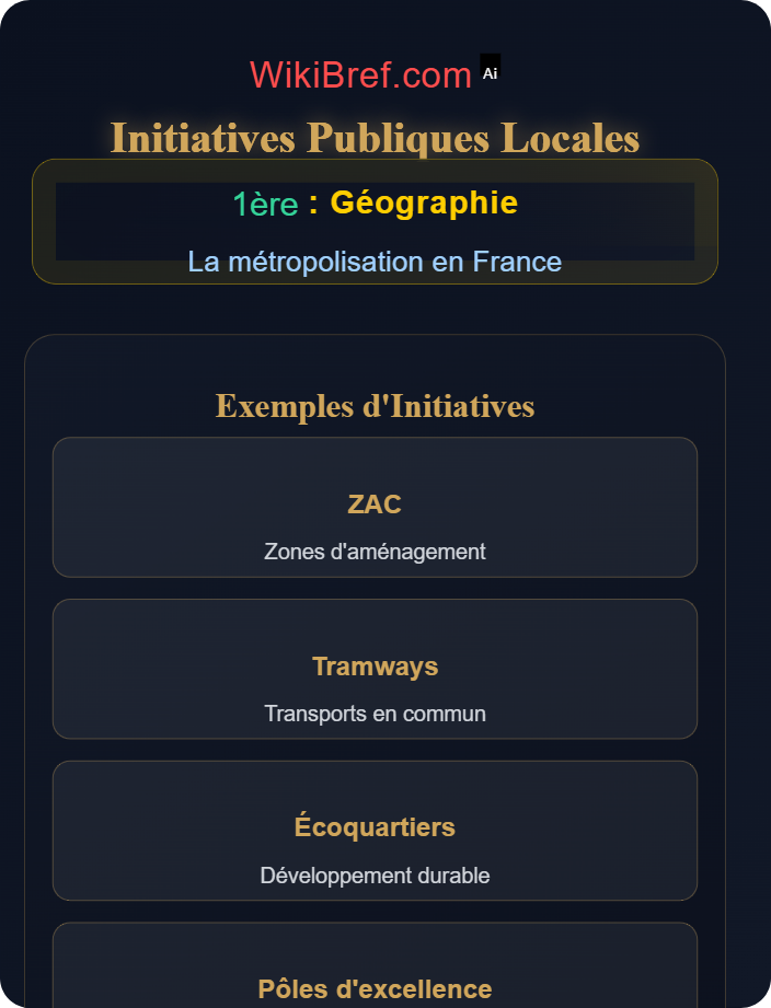 Initiatives publiques locales Effets de la métropolisation