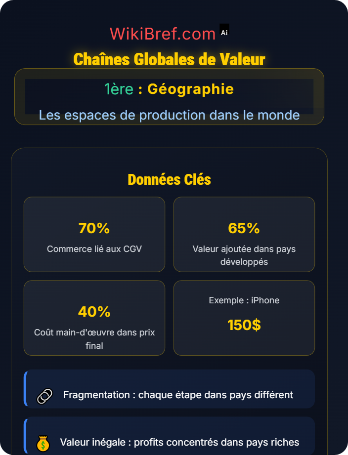 Chaînes globales de valeur Mondialisation et flux productifs