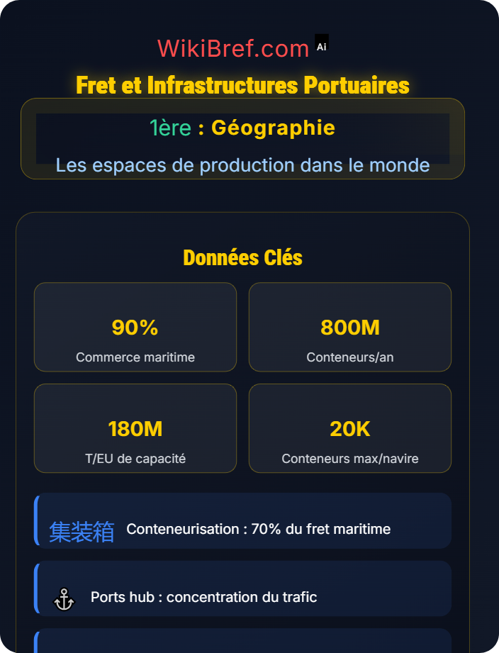 Fret et infrastructures portuaires Mondialisation et flux productifs
