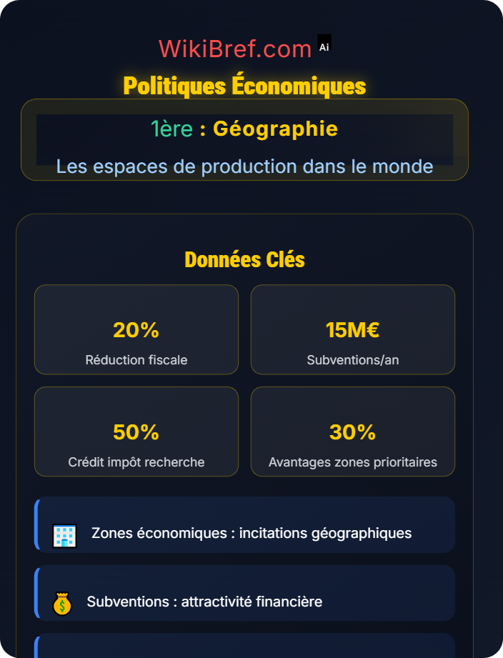 Politiques économiques Facteurs d’attractivité productive