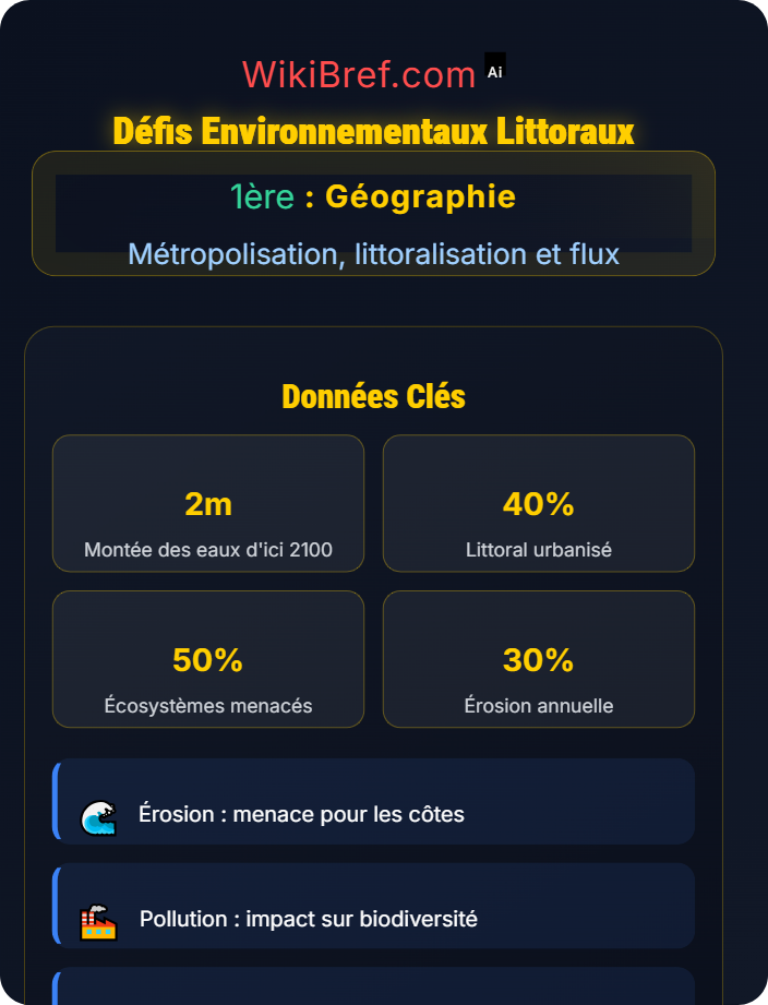 Défis environnementaux littoraux Littoralisation des activités productives