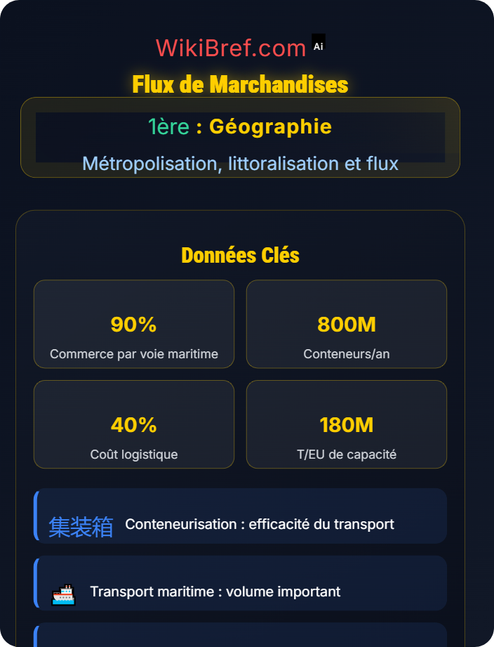 Flux de marchandises Flux et interdépendances territoriales
