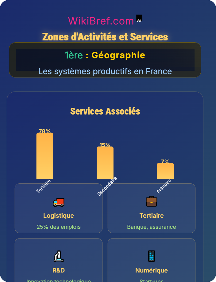 Zones d’activités et services Organisation des espaces productifs français