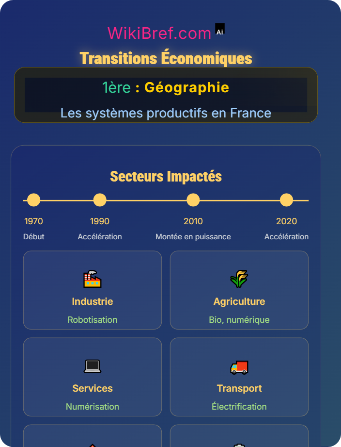 Transitions économiques Organisation des espaces productifs français