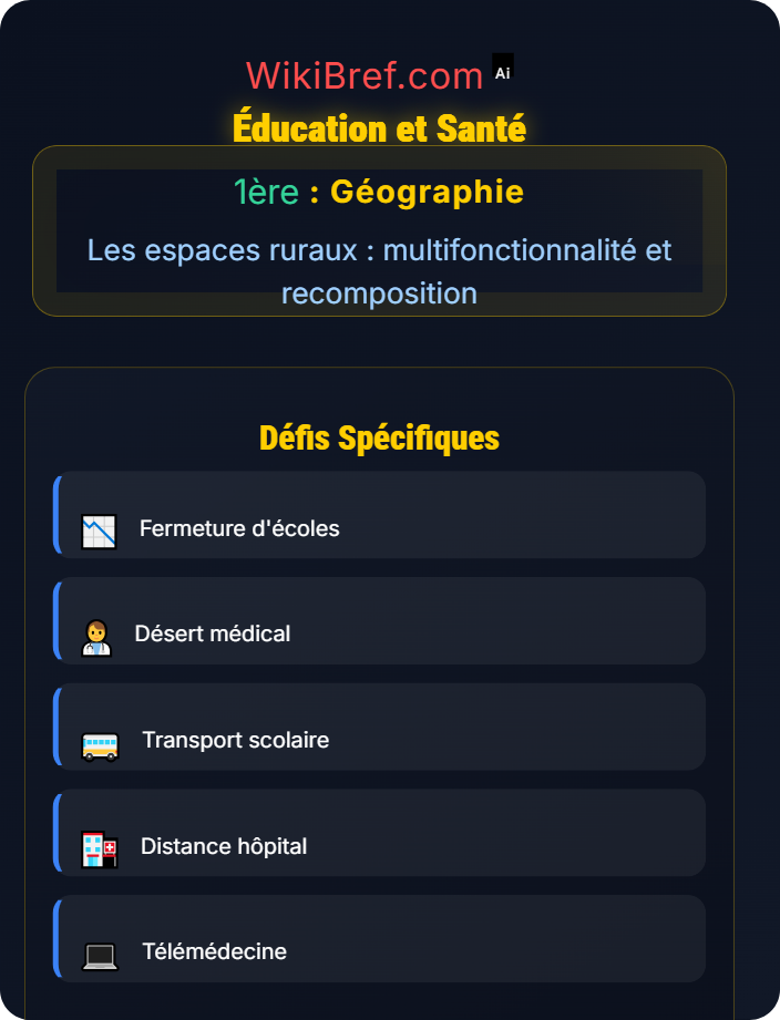 Éducation et santé Fonctions sociales et services des campagnes