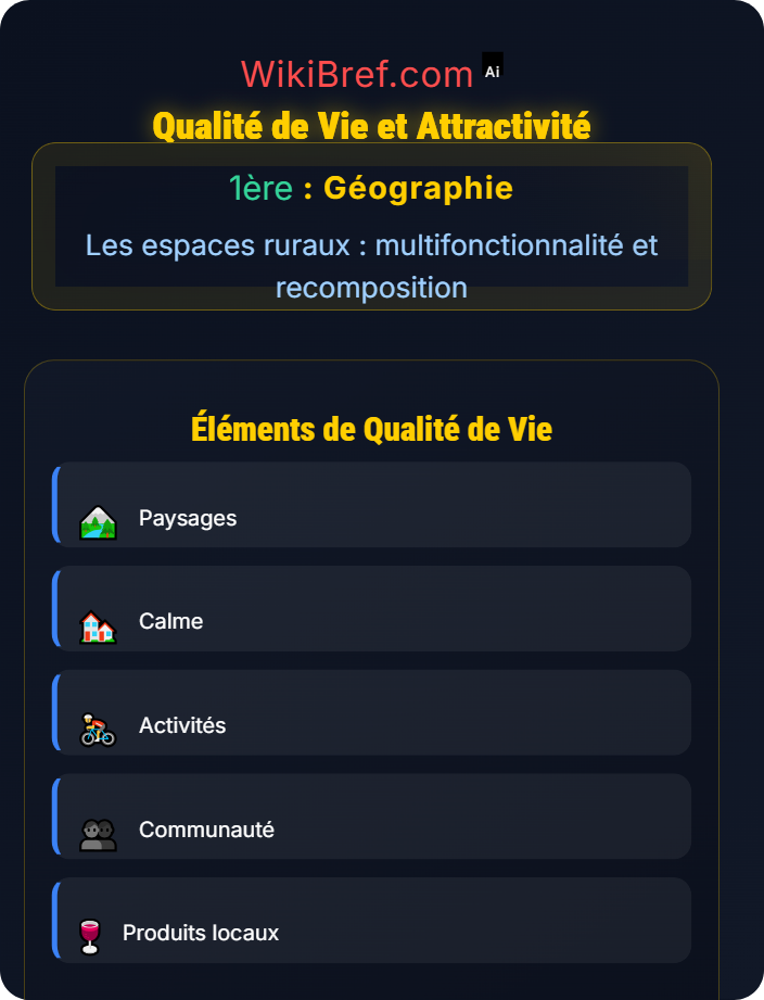 Qualité de vie et attractivité Fonctions sociales et services des campagnes