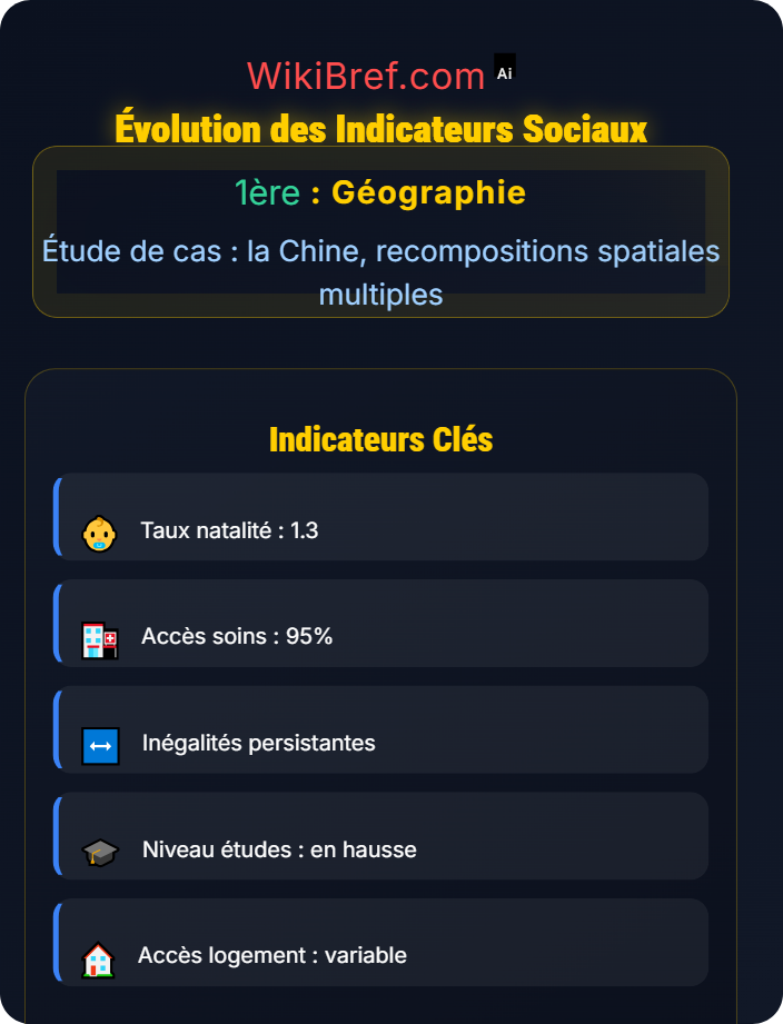 Évolution des indicateurs sociaux Développement économique et inégalités