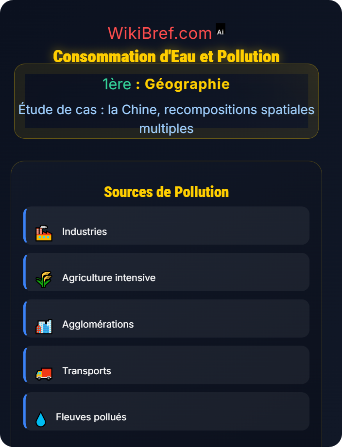 Consommation d’eau et pollution Ressources et environnement sous pression