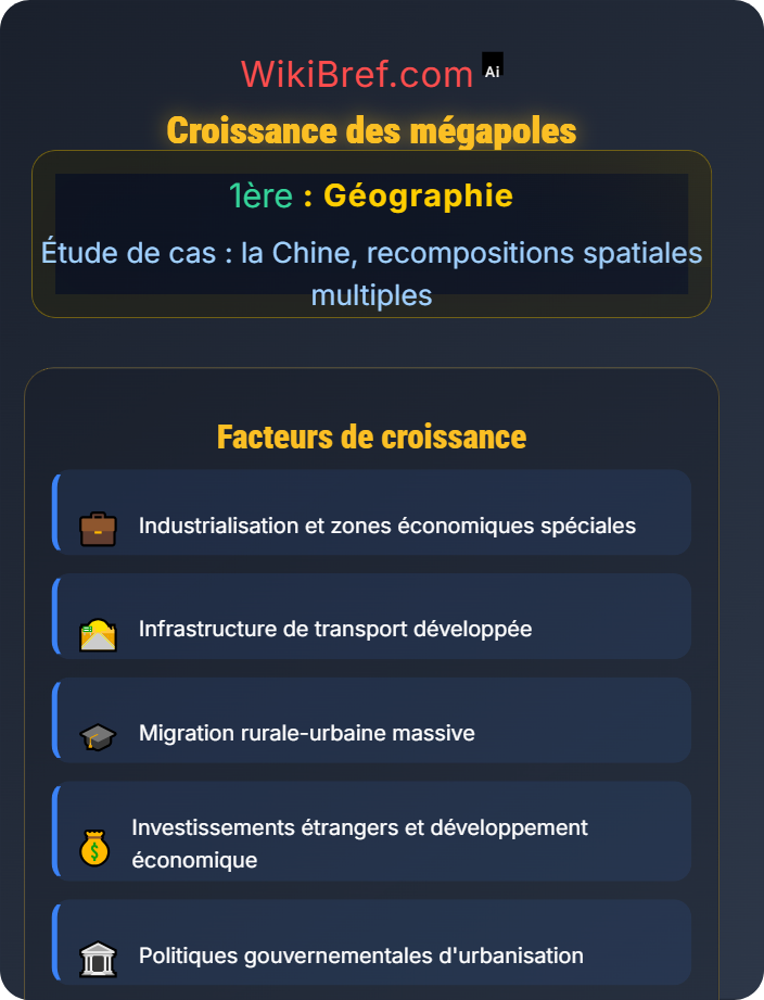 Croissance des mégapoles Urbanisation, littoralisation et métropolisation